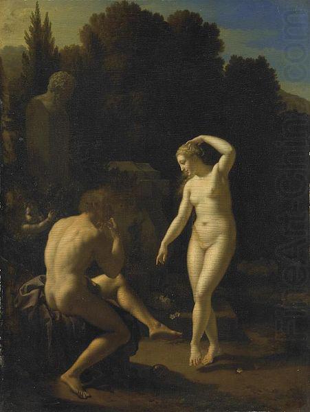 Adriaen van der werff A nymph dancing before a shepherd playing a flute. china oil painting image